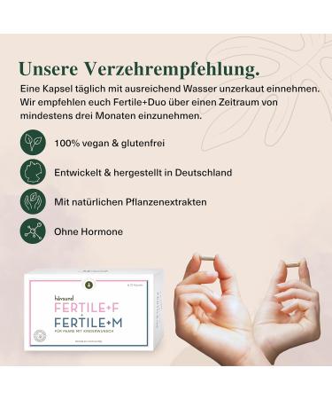 Buy H vsund Fertile+ Duo Fertility Complex for Couples | 30 Capsules - Vitamins for Women & Men | Fertility Support Set for His & Her Needs - Buy Online on GoSupps.com