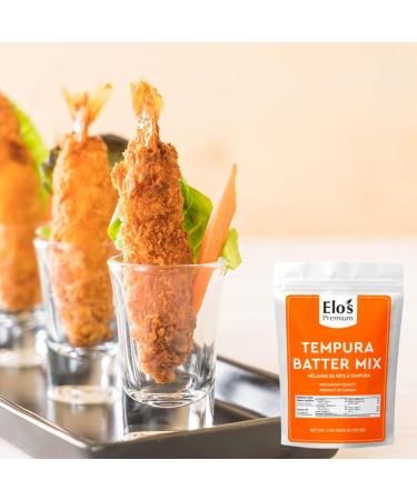 Elo s Premium Tempura Batter Mix (1kg) | Proudly Made in Canada |Japanese Shrimp Batter Fish Fry Seasoned Coating for Seafood and Vegetables | Authentic Asian Fluffy Flour| No MSG and Added Colour - Buy Online on GoSupps.com