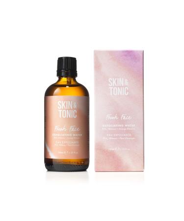 SKIN & TONIC Fresh Face Exfoliating Water PHA Orange Blossom and Hibiscus For Smooth Brighter Renewed Skin 100ml