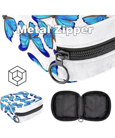 Blue Butterfly Period Storage Bag - Sanitary Napkin & Tampon Pouch - Buy Online on GoSupps.com