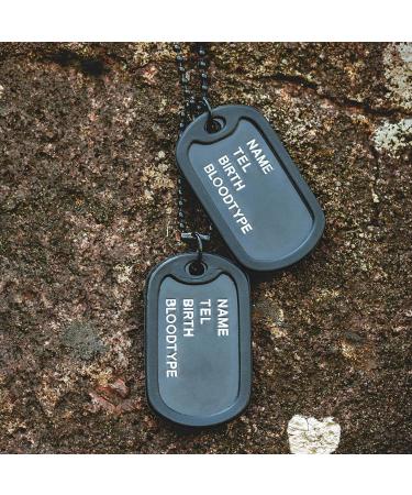 12Pcs Military Dog Tag Silicone Rubber ID Tags - Black Rectangular Covers for Pets - Buy Online on GoSupps.com