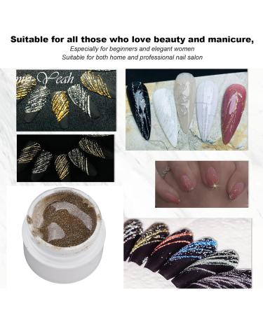 Glitter Nail Spinner Angels - Set of 3 Durable & Elastic DIY Art for Beginners - Shiny Finish 8g Gold - Buy Online on GoSupps.com