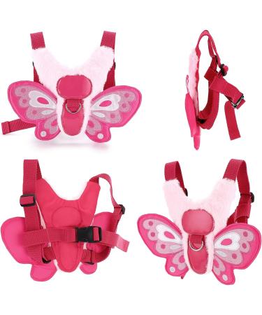 BTSKY Fluff Butterfly Baby Toddler Walking Harness with Safety Rein - Kids Anti-Lost Harness Leash Strap Belt Pink - Buy Online on GoSupps.com