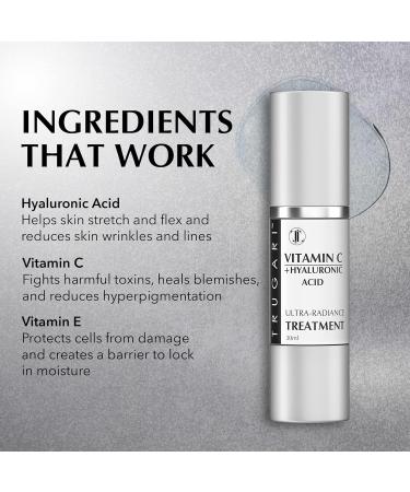 Vitamin C + Hyaluronic Acid Face Serum | Ultra-Radiance Skin Care Treatment | Hydrating Serum for Dry Skin | Powerful Moisturizer for Luminous Skin - 30 ml - Buy Online on GoSupps.com