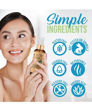 AloeHydrate Exfoliating Hydration Serum - Smoother Brighter & Clearer Skin. Gentle AHA Ceramide Zinc Hyaluronic acid Aloe & Prebiotics for Healthy Glowing Skin - Buy Online on GoSupps.com