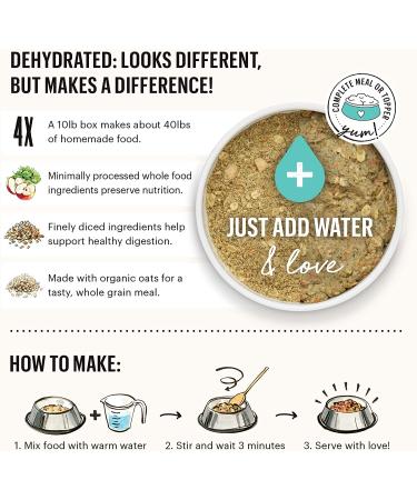 The Honest Kitchen Dehydrated Whole Grain Dog Food - Human Grade Beef, 2 lb (Makes 8 lbs) - Complete Meal or Topper - Buy Online on GoSupps.com