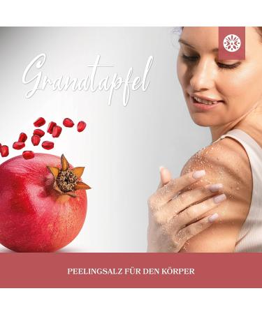 Lowell 500g Sea Salt Body Peeling Scrub with Jojoba Oil & Pomegranate - Nourishing Shower & Sauna Exfoliant - 1 Pack - Buy Online on GoSupps.com
