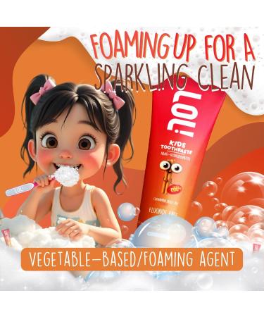 LOL Kids Toothpaste 3-Flavor Pack | Nano Hydroxyapatite Toothpaste Probiotics Vitamins A C E | Safe if Swallowed No SLS | 1 Peppermint 1 Strawberry & 1 Cinnamon - Buy Online on GoSupps.com