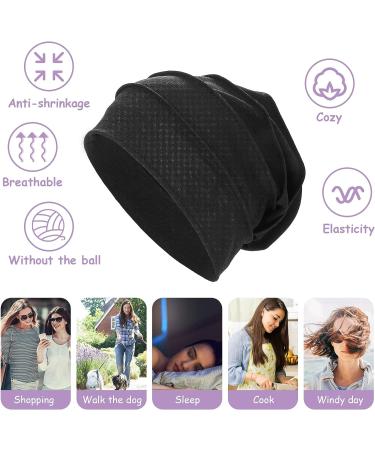 Satin Lined Sleep Cap for Medium Curly Hair - Adjustable Turban Hat for Women and Men - Buy Online on GoSupps.com