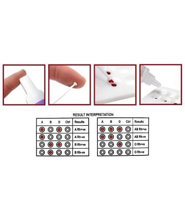 ABO/RH Blood Type Test Kit - Educational Use - Home Blood Typing Kit with Erycard Blood Grouping Card, Buffer Solution, Alcohol Wipes, Lancet, Collection Sticks & Instructions - Innovating Science - Buy Online on GoSupps.com