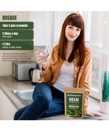 HerbsForever Neem Powder Azadirachta Indica Ayurvedic Herb for Healthy Skin Non GMO Organic Vegan 454 GMS - Buy Online on GoSupps.com