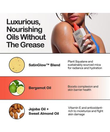 EVERYDAY HUMANS Sun Glazed SPF 30 Moisturizing Suntan Glow Oil with Gold Shimmer - Vegan Tanning Oil with Squalane, Jojoba Oil & Citrus Scent | Non-Greasy Formula, Oxybenzone Free - Buy Online on GoSupps.com