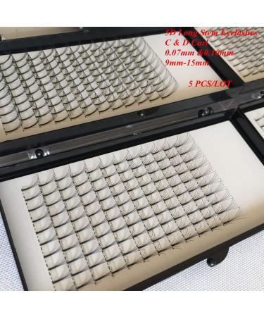 Natural Soft False Eyelash Extensions - 5D Premade Volume Lashes C Curl & D Curl 0.10mm Thickness Length 9mm to 15mm - Ultra Soft & Dramatic Look - Buy Online on GoSupps.com