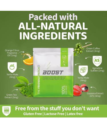Boost Energy Patch - 28 Day Supply | Caffeine Guarana Supplement for Energy & Focus | Plant Powered Wellness Patches - Buy Online on GoSupps.com
