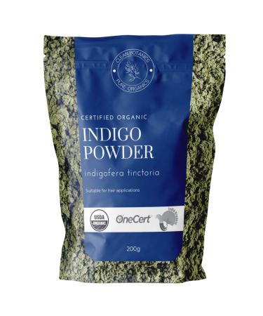 200g Organic Certified Indigo Powder 100% Pure Mendhi Hair Colour Triple Sifted Black Hair Dye