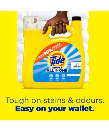 Shop Tide Simply Liquid Laundry Detergent - Refreshing Breeze 168 oz 128 Loads | International Shipping Available - Buy Online on GoSupps.com