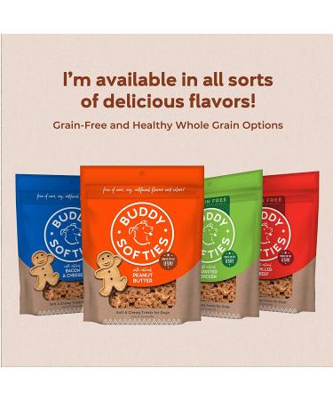 Buddy Biscuits Soft & Chewy Peanut Butter Treats for Dogs - 6oz Training or Snack Size, Made in USA - Pack of 1 - Buy Online on GoSupps.com