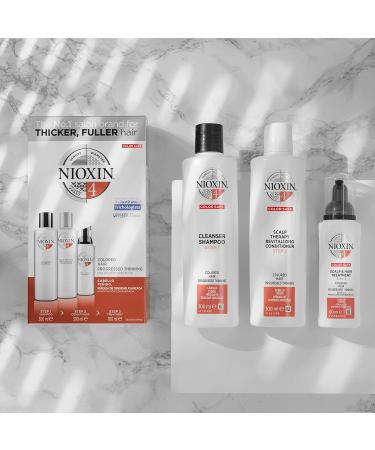 Nioxin System 4: Coloured Hair Progressed Thinning Treatment | 300ml Shampoo (Pack of 1) - Buy Online on GoSupps.com