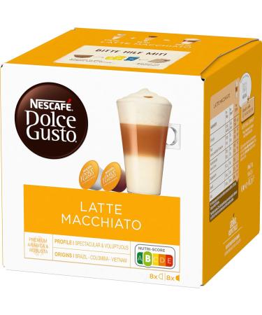Nescaf Dolce Gusto Latte Macchiato - 48 Coffee Capsules | Aromatic Espresso 3-Layer Delicacy Aroma-Sealed 3x16 Pack - Buy Online on GoSupps.com