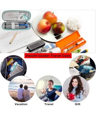Jakago Insulin Cooling Bag - Portable Insulin Pen Case with 2 Cooling Packs for Diabetes - M-Green - Buy Online on GoSupps.com