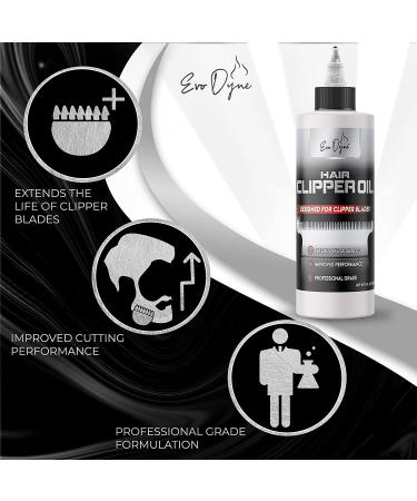Evo Dyne Hair Clipper Oil - 8 oz, Made in USA | Prevents Rust, Extends Blade Life - Buy Online on GoSupps.com