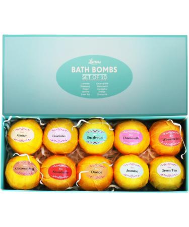 Bath Bombs Gift Set - 10 Unique Scents - Great Gift for Women, Mom, Girls, Teens - Spa Aromatherapy for Relaxation - Perfect for Graduation, Valentines Day, Birthdays - Buy Online on GoSupps.com