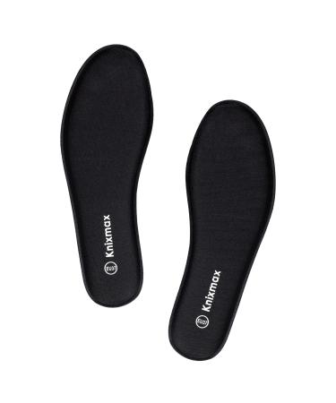 Knixmax Memory Foam Shoe Inserts for Women, Replacement Shoe Insoles for Sneakers Loafers Slippers Sport Shoes Work Boots, Comfort Cushioning Innersoles Shoe Liners Black EU 40 9 Women/7 Men 8mm: B. Black