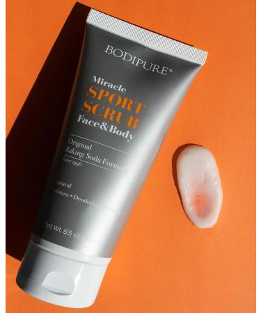 BODIPURE Miracle Sport Face & Body Scrub - Moisturizing & Exfoliating Formula for Sensitive Skin | 6.5 oz - Buy Online on GoSupps.com