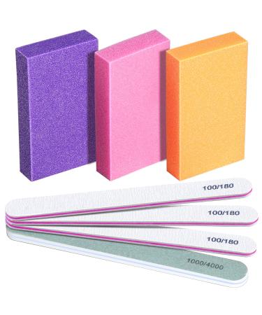 Nail Buffers and Files  FANDAMEI Nail Tools kit with 3PCS Rectangular Nail Buffer Block  3PCS 100/180 Nail Files and 1PCS 1000/4000 Nail Buffer. Professional Nail Buffer File Kit for Nail Care - Buy Online on GoSupps.com