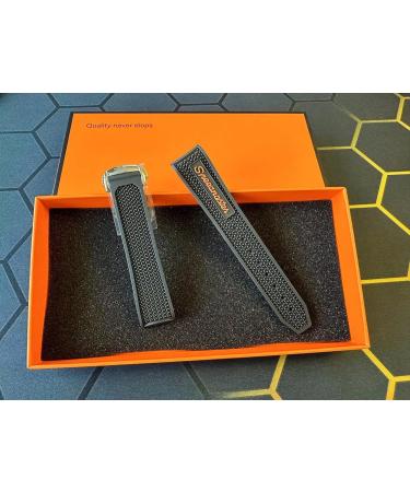 CekGDB Silicone Watch Bracelet for Omega Speedmaster & Seamaster 300 | 18mm Orange | Durable & Stylish | Perfect for Men & Women - Buy Online on GoSupps.com