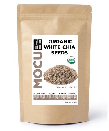 Get Chia Brand White Certified Organic Chia Seeds - 6 Total POUNDS  Two x 3 Pound Bags
