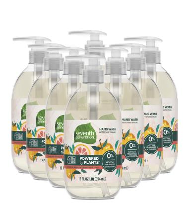 Seventh Generation Hand Soap Mandarin Orange & Grapefruit 12 oz 8 Pack (Packaging May Vary)