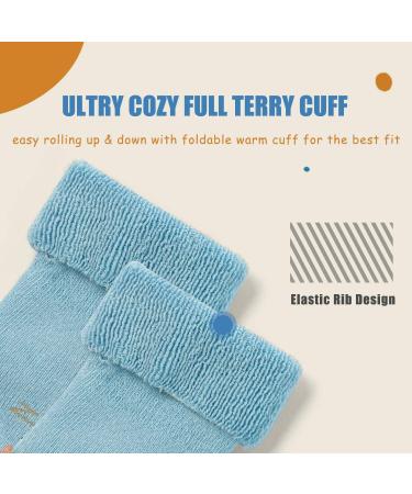 Non Slip Baby Winter Socks with Grips 6 Pairs - 0-12 Months | Moon Tree Baby - Buy Online on GoSupps.com
