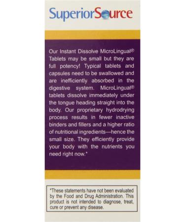 Superior Source No Shot B12/Folic Acid 1000mcg/400mcg 60ct - Fast-Dissolve Tablets - Buy Online on GoSupps.com