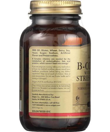 Solgar B-Complex with Vitamin C Stress Formula 100 Tablets - Energy Metabolism Support - Buy Online on GoSupps.com
