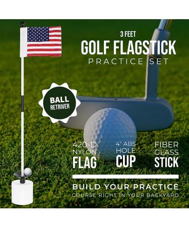 WATSY USA Golf Flagstick Practice Mini Putting Green Flags - Portable 2-Section Design for Home Training - USA Set of 1 - Buy Online on GoSupps.com