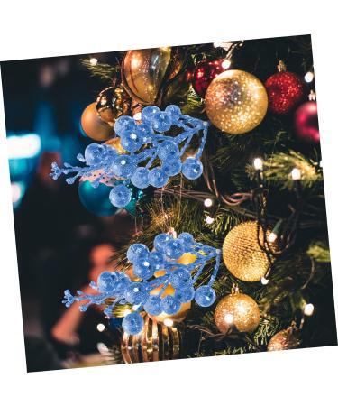 RORPOIR 10pcs Christmas Imitation Berries Christmas Stuffers Artificial Berry Christmas Fake Berry Curly Blue 19X5X5CM - Buy Online on GoSupps.com