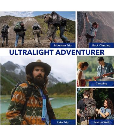 Outdoor Portable Personal Water Filter Straw - 2 Pack for Emergency Survival Gear, Hiking, Camping, Hunting & Travel - Buy Online on GoSupps.com