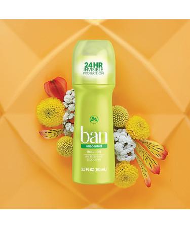 Buy Ban Original Unscented Antiperspirant Roll-On Deodorant 24-Hour Protection for Men & Women | 3.5 Fl Oz Pack of 2 - Best International Shipping - Buy Online on GoSupps.com