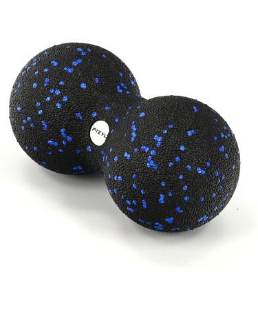Ficyo Peanut Massage Ball & Scooter Roller | Rehab Yoga Crossfit Anti-Stress Back Pain Relief - Black/Blue - Buy Online on GoSupps.com