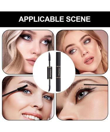 Volumizing Mascara Double Sided Waterproof Mascara for Women Eyelash Makeup Tool Long Lasting for Party Vacation Travel School Business Black - Buy Online on GoSupps.com