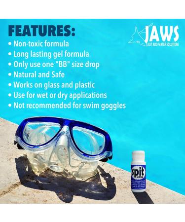 Jaws Premium Anti-Fog Gel 1oz - For Glasses, Mirrors, Swim Goggles | Long-Lasting Solution - Buy Online on GoSupps.com