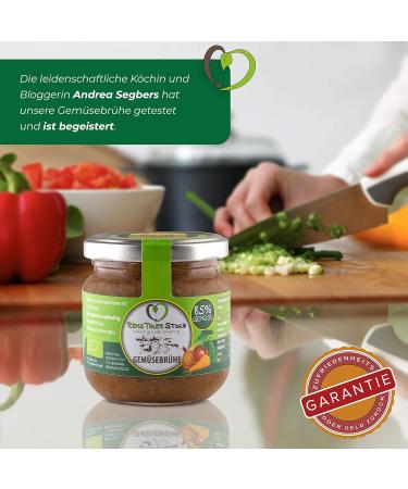 Organic Vegetable Broth - 85% Natural Ingredients | No Powder Yeast Sugar or Additives (4x180g) - International Shipping Available - Buy Online on GoSupps.com