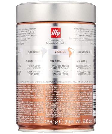 Illy Coffee Espresso Beans - Arabica Selection from Brazil - 2 x 250g Cans | Premium Italian Coffee - Buy Online on GoSupps.com