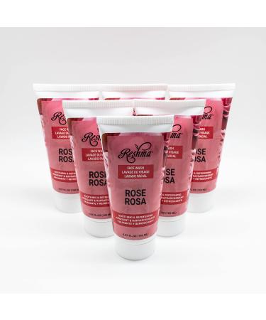 Reshma Beauty Rose Face Wash | Cleanser for All Skin Types & Dull Skin | Glowing Skin and Deep Cleansing | Cleanser for Reviving Nourishing and Rejuvenating |For Daily Use - Cruelty-Free (Pack of 6)