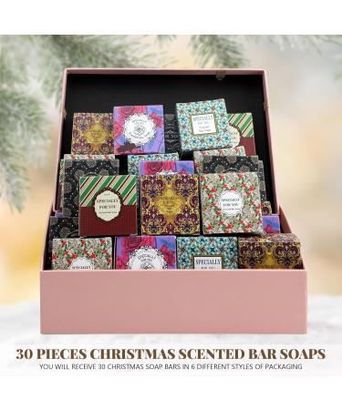 Maxcheck Holiday Scented Soap Bars - 30-Piece Sampler | Ideal Gifts for Men & Women | Luxurious Guest & Hand Soaps - Buy Online on GoSupps.com