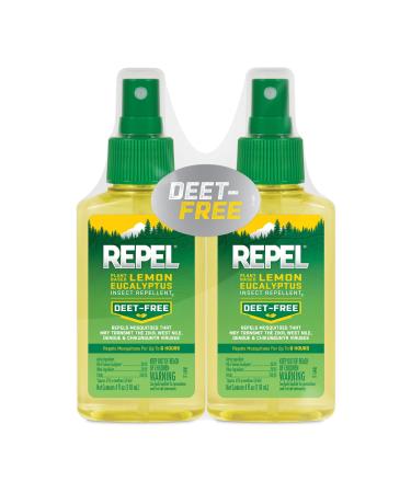 Repel Plant-Based Lemon Eucalyptus Insect Repellent, Mosquito Repellent, Pump Spray, 4-Ounce, Pack of 2 Twin Pack ASIN