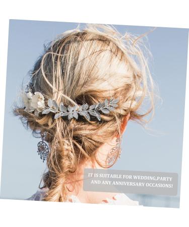 Ipetboom Hair Combs for Wedding Hairstyles Retro Hair Combs Goddess Headpiece Bridal Hair Clip Silver Leaf Hair Comb Wedding Hair Clip Tiara Hair Accessories Bride European and American - Buy Online on GoSupps.com