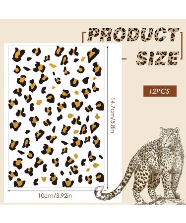 12 Sheets Cheetah Temporary Tattoos for Women - Leopard Print Face Stickers & Gold Whisker Tattoos - Ideal for Halloween Party Decoration - Buy Online on GoSupps.com