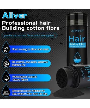 Hair Fibers for Thinning Hair - Black | Fast & Undetectable Formula for Men & Women | Conceal Hair Loss & Achieve Thicker Hair in 15 Seconds - Buy Online on GoSupps.com